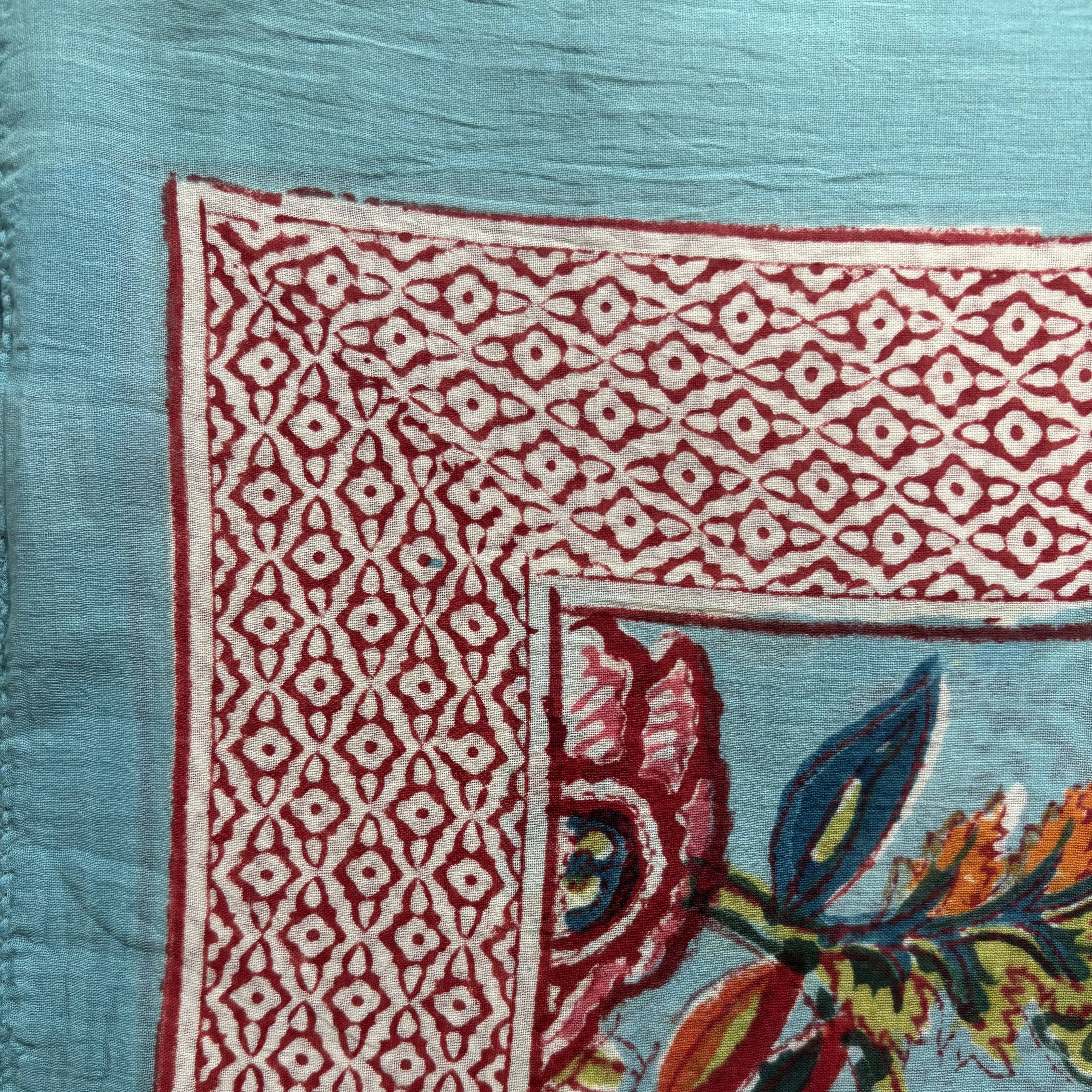 Maison Lilo - Wholesale Scarf - Women's - Sarong - Maxi scarf, block print cotton voile2