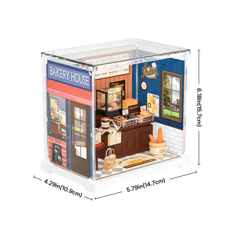 Robotime - Wholesale DIY Craft Kit - DWS03B Rolife Butter Bakery House DIY Miniature House4