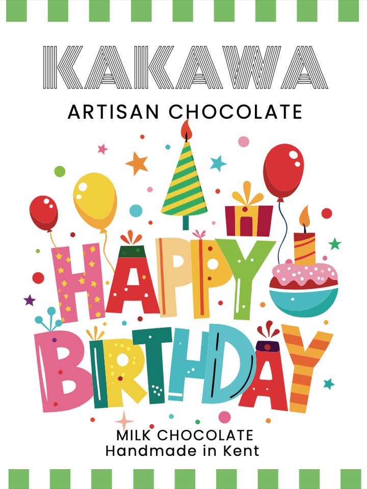 Happy Birthday - The Chocolate Lovers Mini Bloc Collection (5x96g) for wholesale by Kakawa Artisan Chocolate & Co Ltd