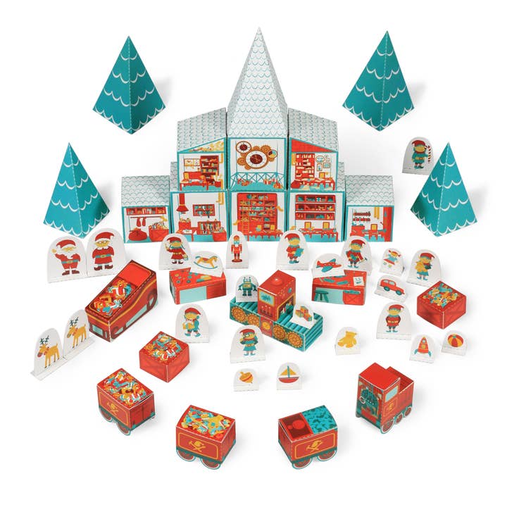 pukaca - Wholesale Advent Calendar - Santa’s Toy Factory Advent Calendar - Christmas Toy & Gift