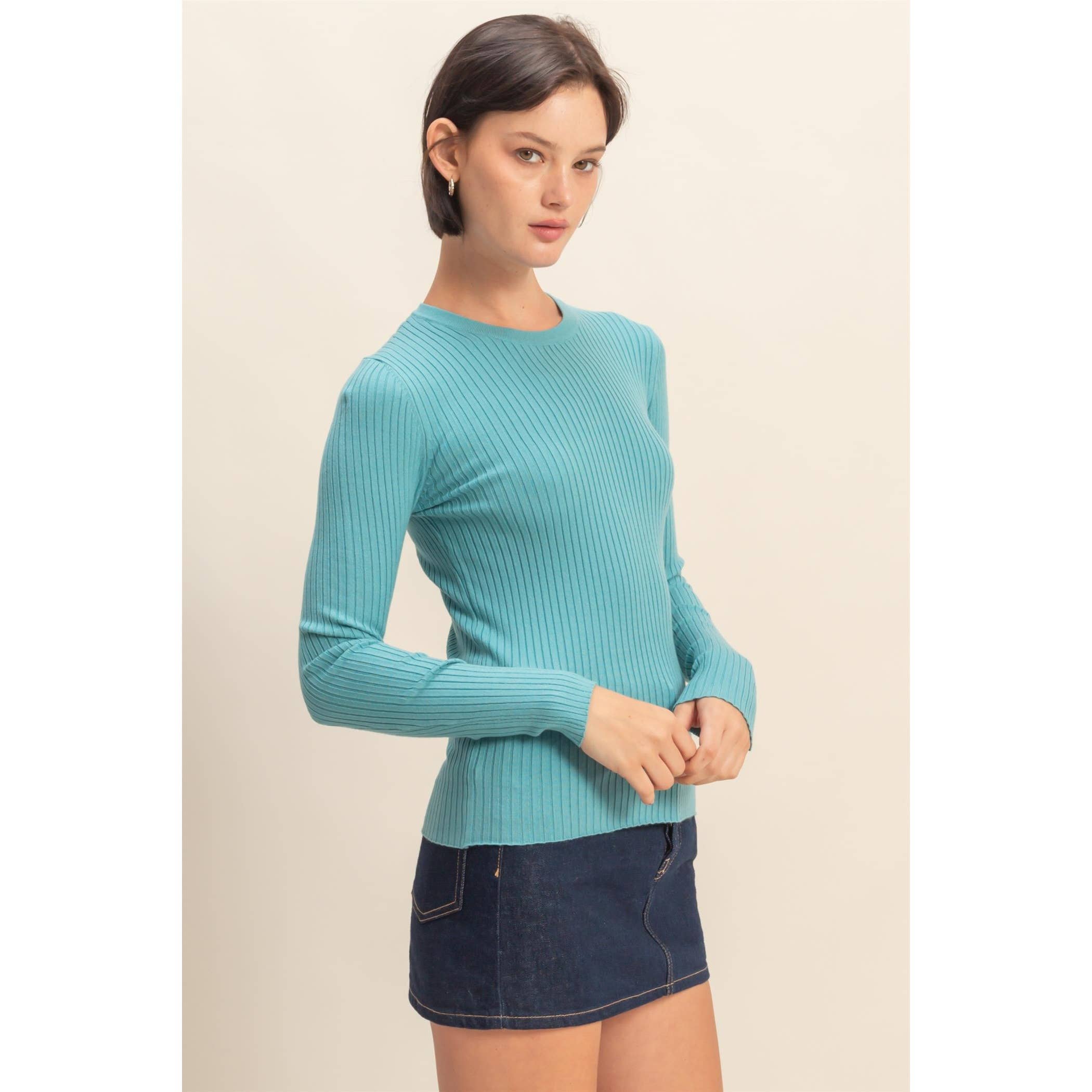 HYFVE - Wholesale Knit Top - Women's - Ribbed Long Sleeve Knit Top15
