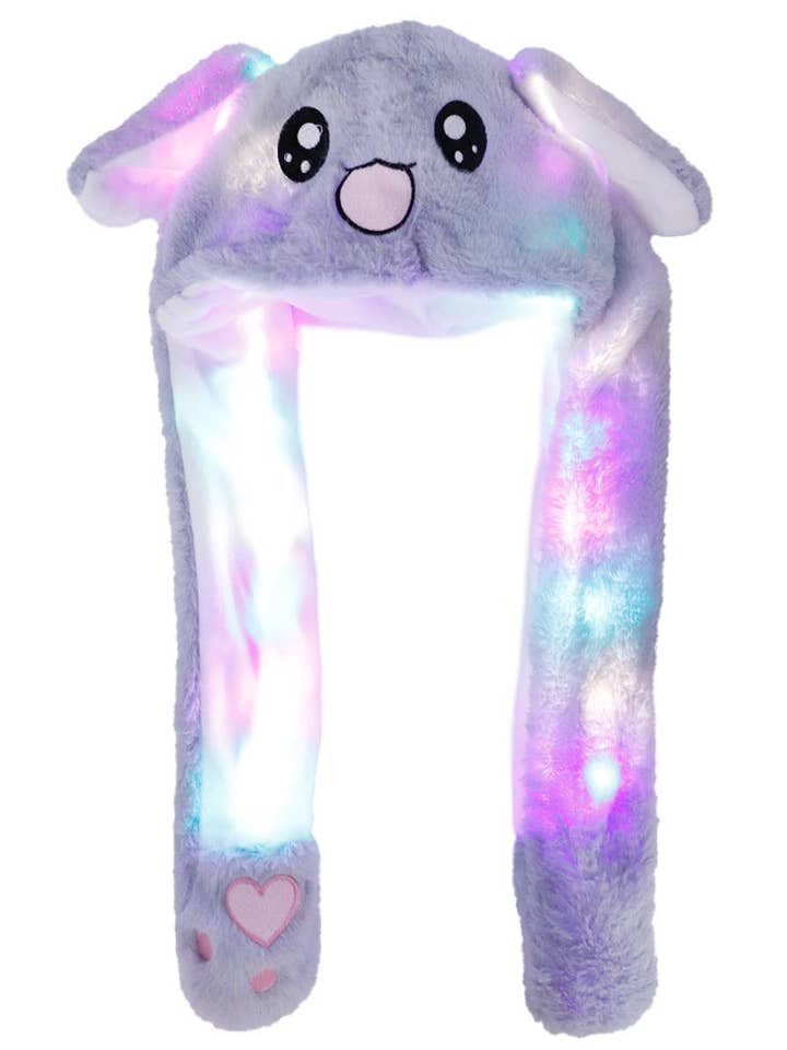 ASSORTED Puppy Dog Led Light-up Ear Moving Fluffy Hat for wholesale on Faire1