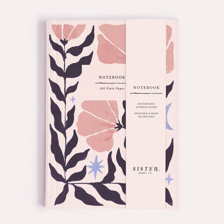 Sister Paper Co. - Wholesale Notebook - Botanical Notebook | Plain Page Journal | Blank Notebooks3