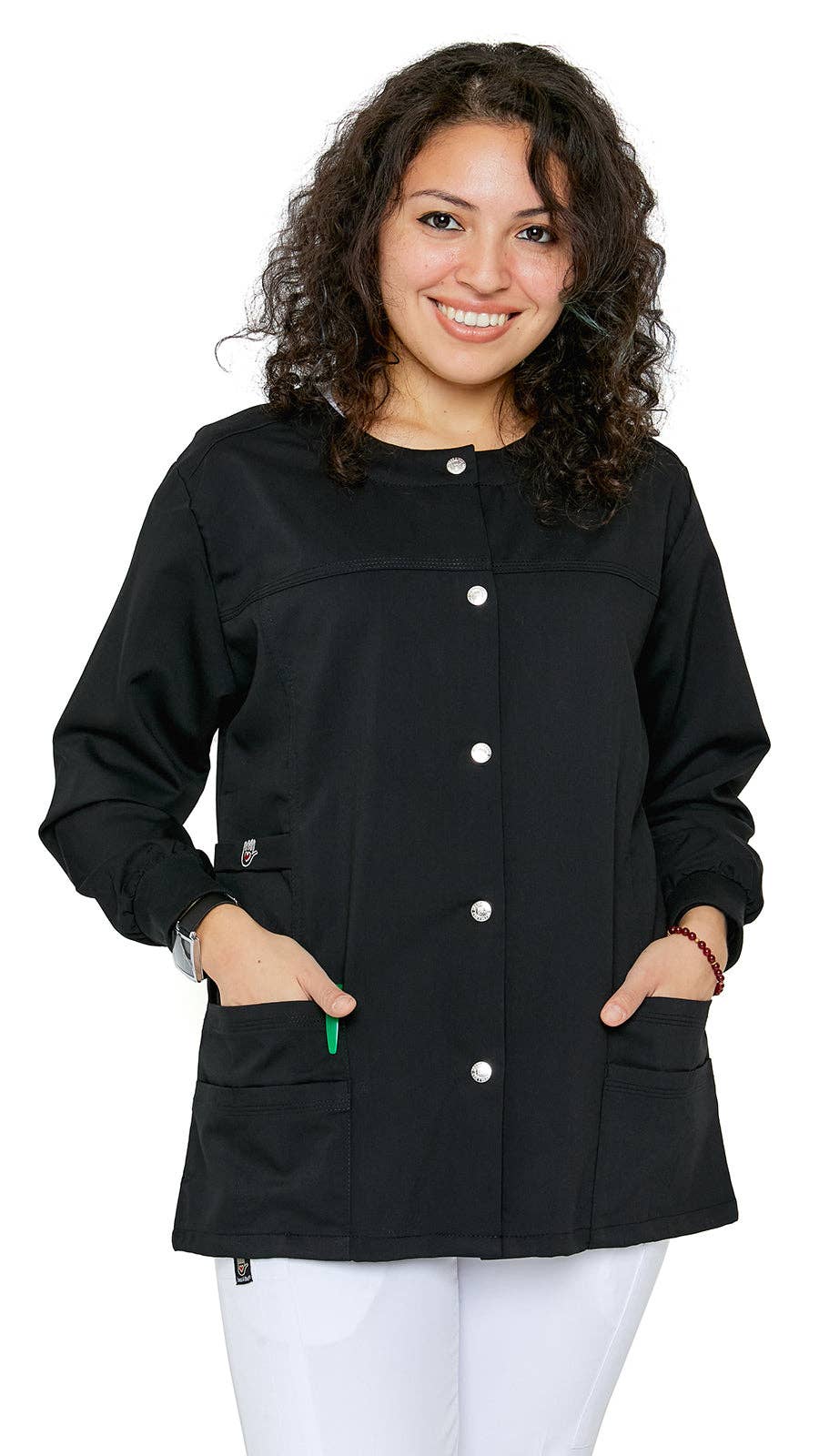 Dress A Med - Wholesale Jacket - Women's - Women's Snap Jacket Warm Up Uniform Scrub