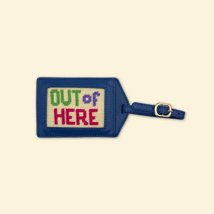 Happy Stitching - Wholesale DIY Craft Kit - Out of Here Luggage Tag Kit - Happy Stitching All-in-One Self Finishing Needlepoint Kit1