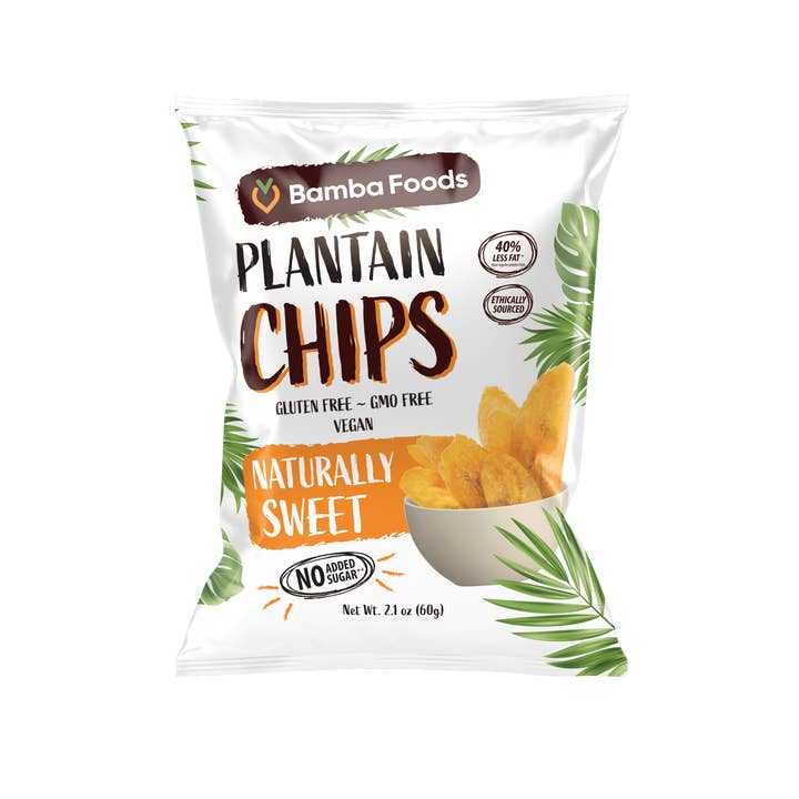 Bamba Foods Naturally Sweet Plantain Chips - Original 2.1 oz for wholesale by Bamba Foods