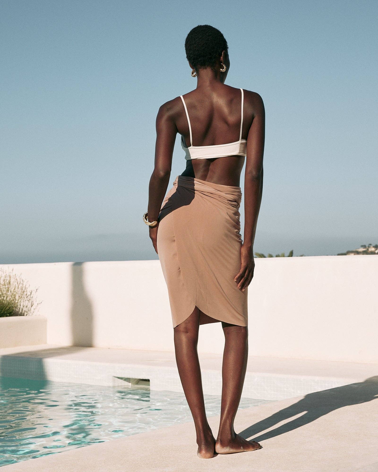 Bruna - Wholesale Swim Cover Up - Women's - Taupe Pareo · Beach ·1