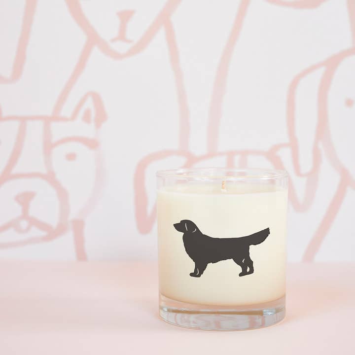 Scripted Fragrance – Großhandel Kerze im Glas / gefüllte Kerze – Golden Retriever Dog Breed Sojakerze6