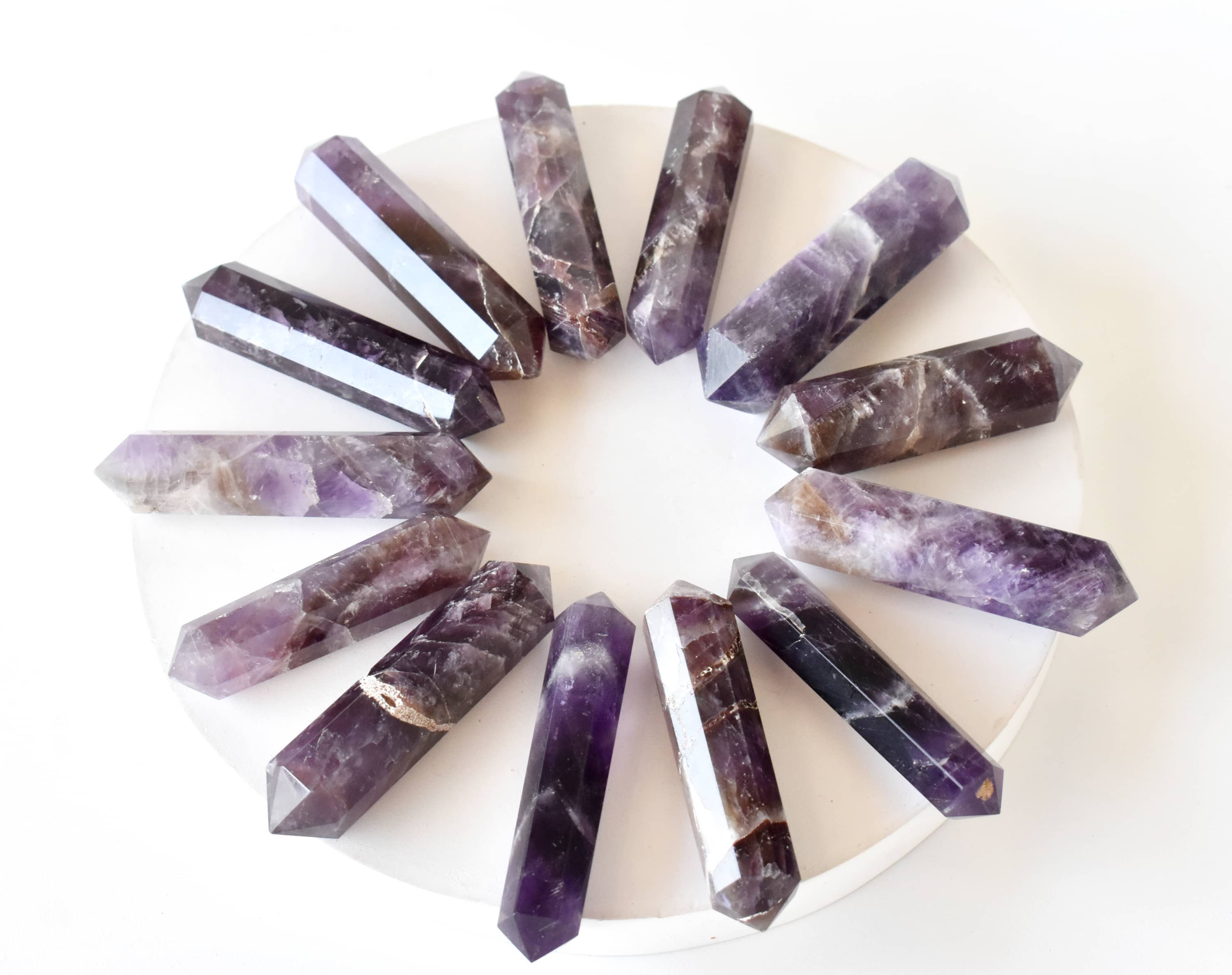 Soothing Crystals - Wholesale Spiritual Stone/Crystal - Crystal Points | Amethyst | Double Point Crystal Pencils5