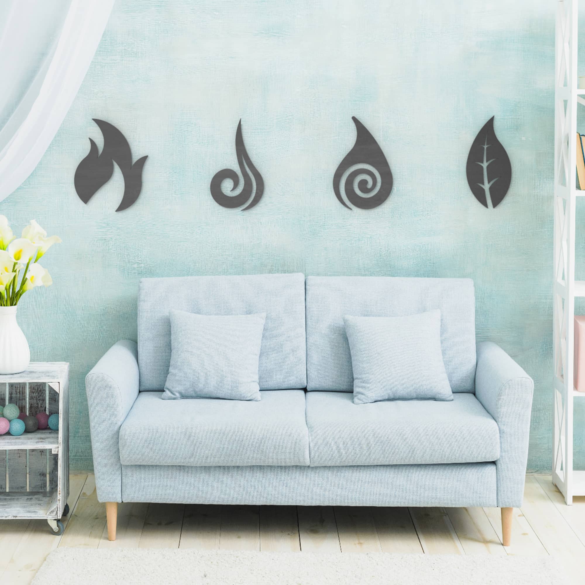 PeroWorx Designs - Wholesale Wall Accent - Four Elements Wood Wall Art, Norse Wall Décor, Home Decor3