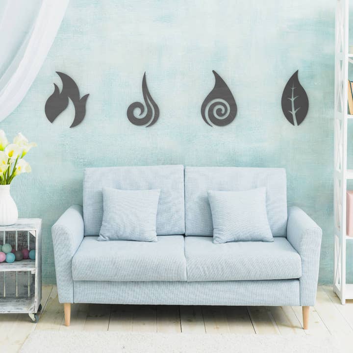 PeroWorx Designs - Wholesale Wall Accent - Four Elements Wood Wall Art, Norse Wall Décor, Home Decor3