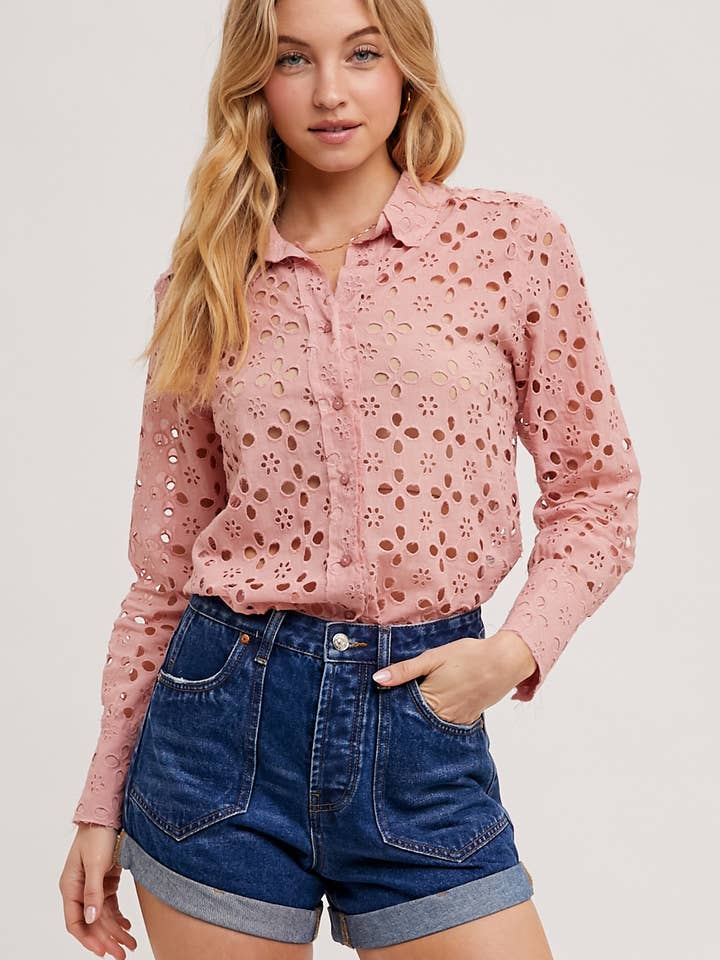 EYELET LACE SHIRT for wholesale by Bluivy