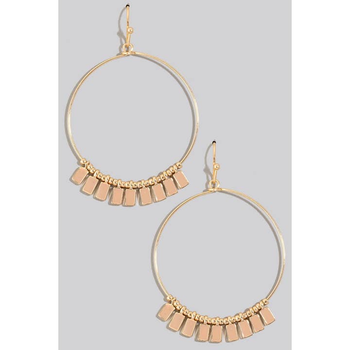 The Looks by Fame Accessories - Wholesale Dangle Earrings - Epoxy Charms Hoop Dangle Earrings