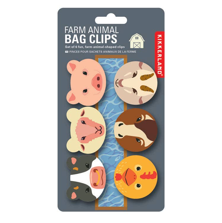 Kikkerland Design Inc - Wholesale Kitchen Tool/Gadget - Farm Animal Bag Clips0