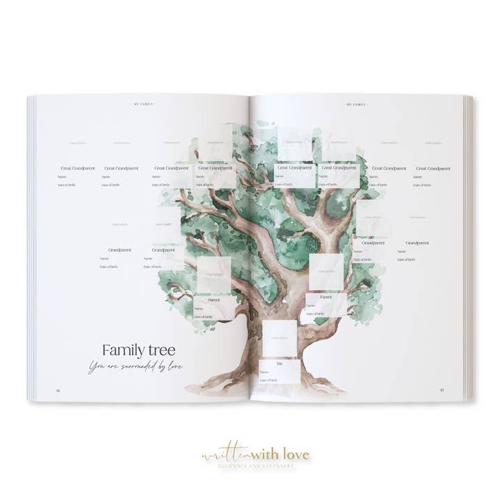 Written With Love – wholesale Memory book – Child & baby – Baby Memory Book with Keepsake Box - Oatmeal 11