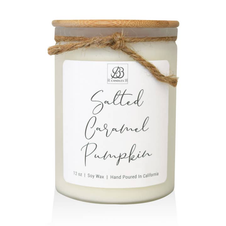 Fall Collection-12 oz - Salted Caramel Pumpkin, Hand Poured for wholesale by BB CANDLES