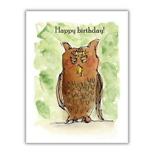 Espero que o seu aniversário seja um Hoot Card por atacado de Gem Garden Arts