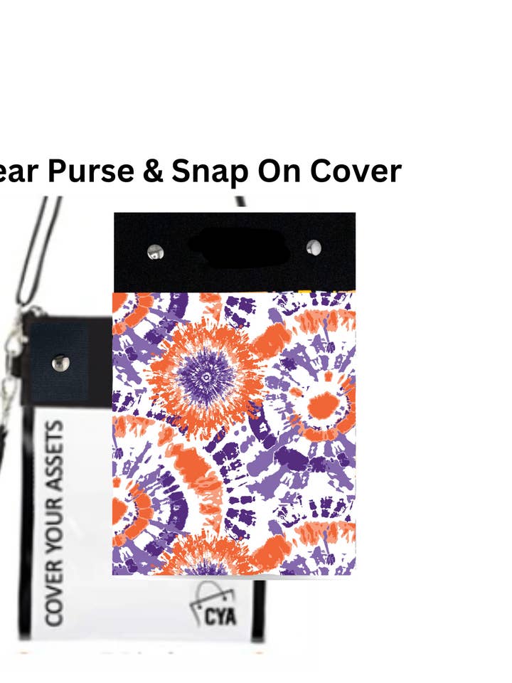 Orange and Purple Tie Dye - Tall - Purse & Cover for wholesale by CYA Accessories