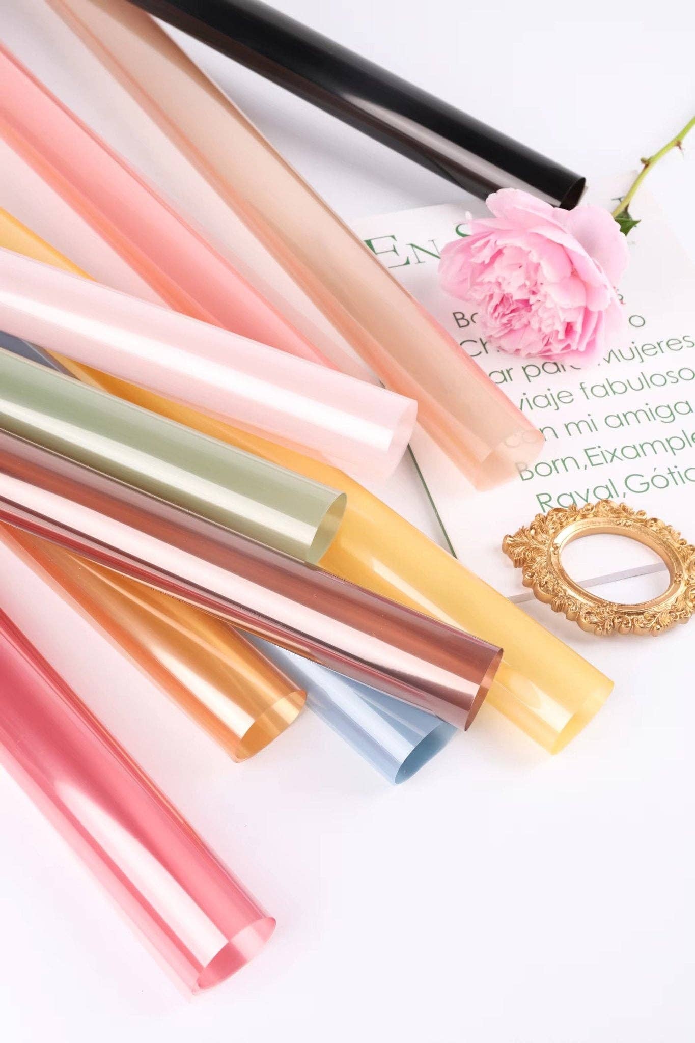 Elegant Design Supply - Wholesale Wrapping Paper Roll - Color Cellophane Flower Wrapping Paper (20pcs/bag)2