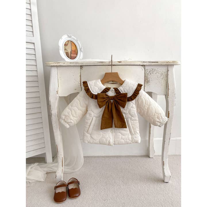 Baby Girl Bow Tie Design Thickened Long Sleeves Cardigan Coat for wholesale by MyKids-USA®