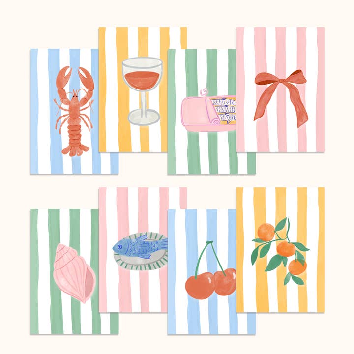 Popsy Press - Wholesale Stationery/notecard set - La Dolce Vita - Everyday Mini Greeting Card Boxed Set1