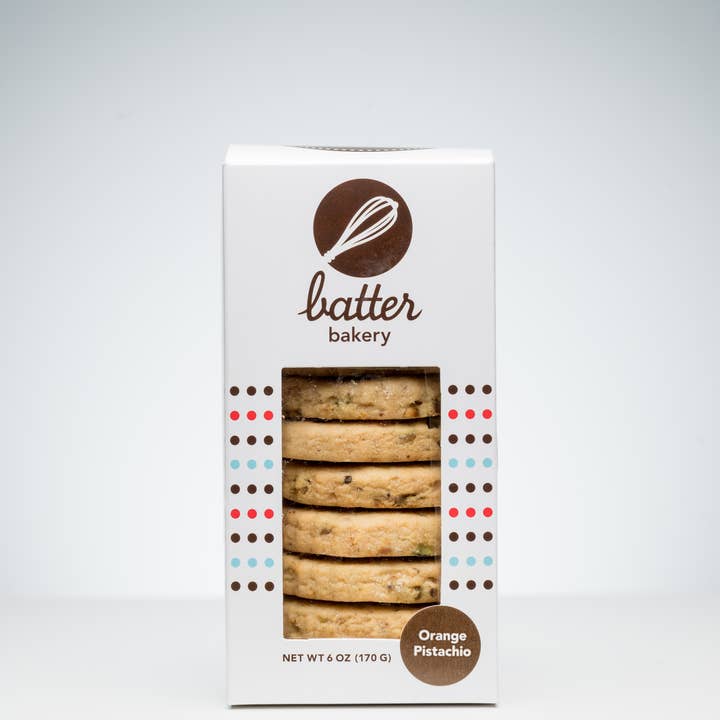 Orange Pistachio Shortbread for wholesale by Batter Bakery