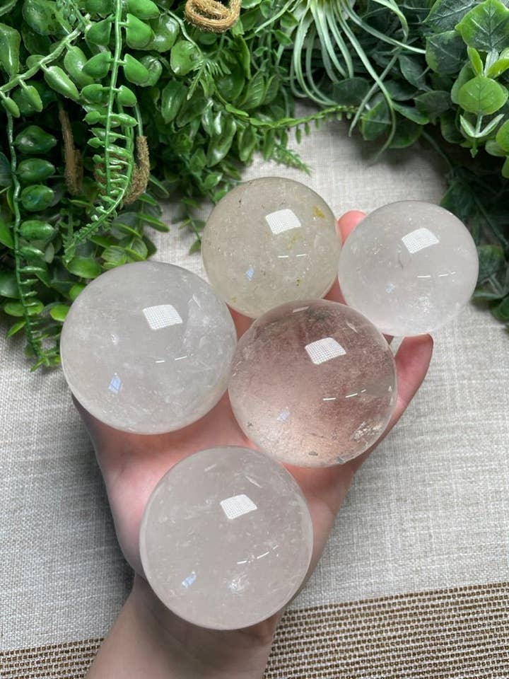 Clear Quartz Sphere for wholesale by Copper Ashes