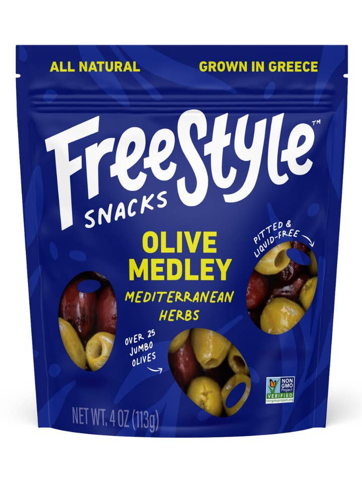 Mediterranean Herb Olive Medley (6 Pack) for wholesale by Freestyle Snacks