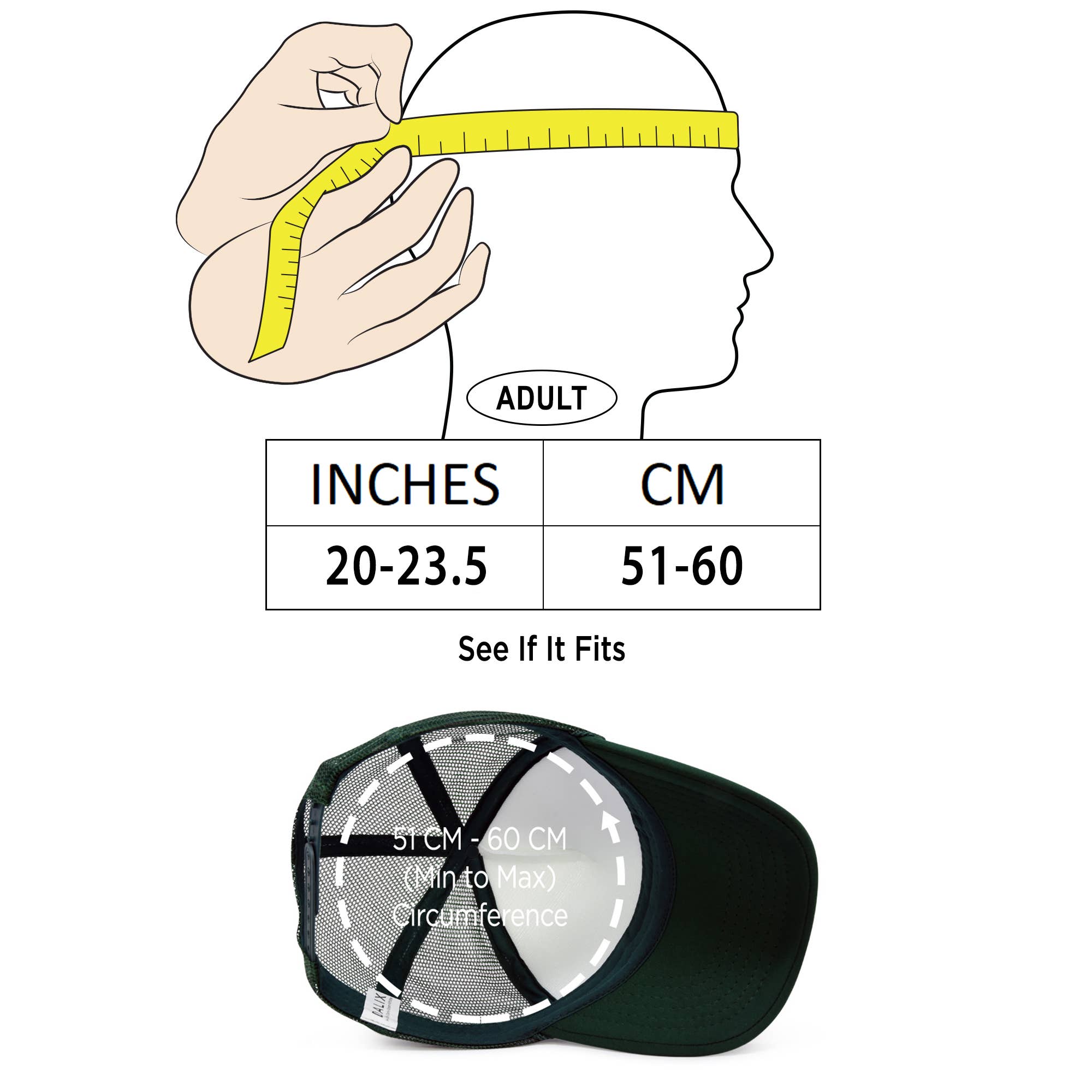 Dalix - Venta al por mayor Gorra trucker - Unisex - DALIX Trucker - Gorra de dos tonos con correa ajustable20