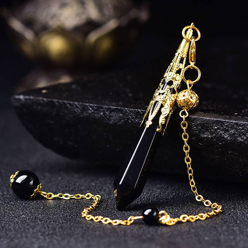 Gemcohub – Großhandel Spiritueller Stein/Kristall – Buntes Pendel aus natürlichem Kristallstein in Hexagon-Form7