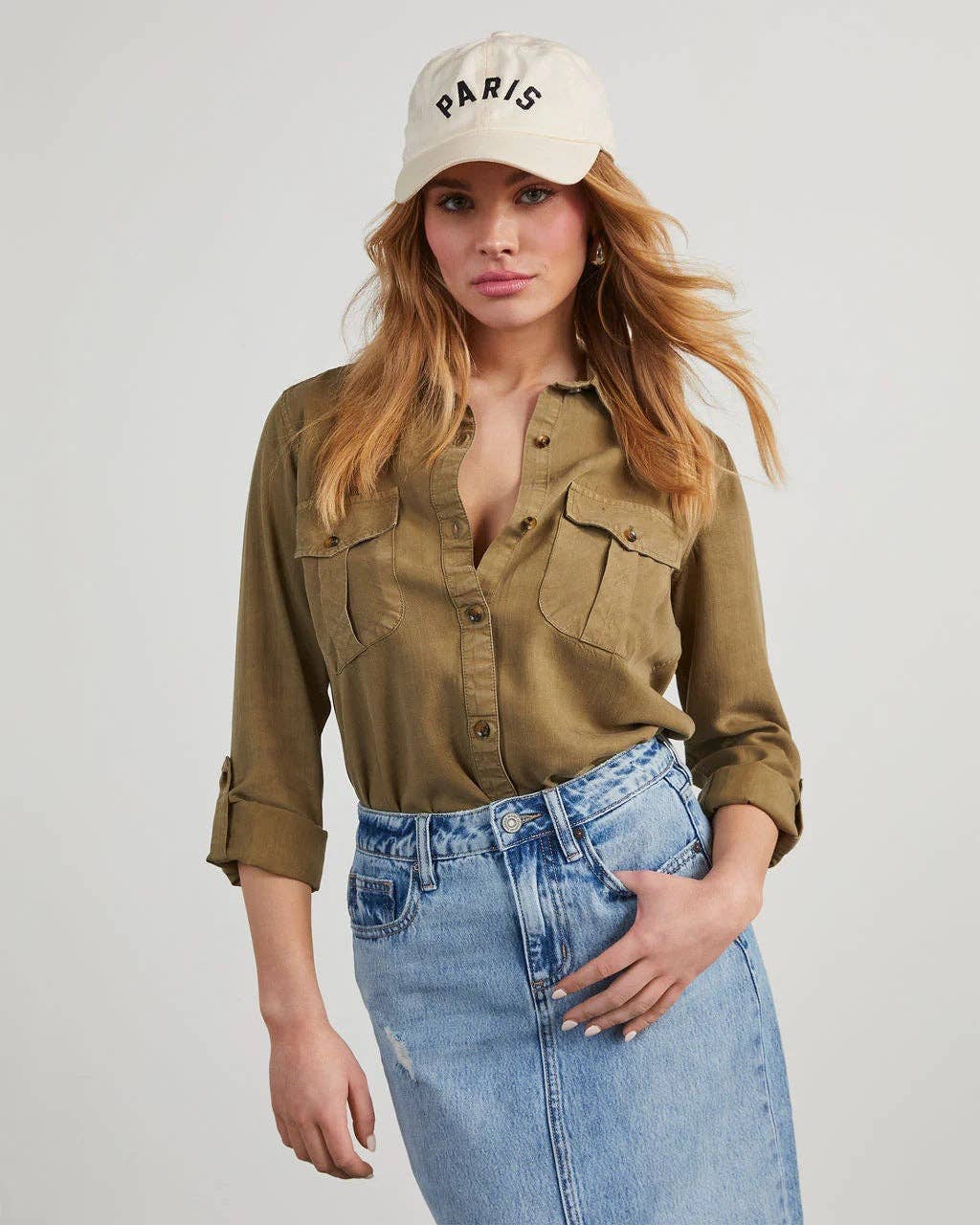 Marayn - Wholesale Button Down Shirt - Women's - Chic 2025 European Fall Casual Denim Shirt Women11