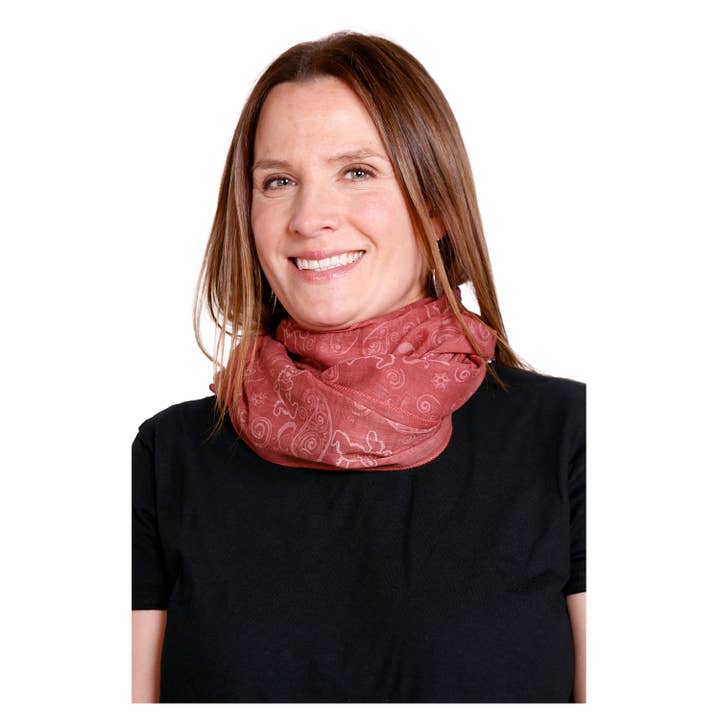 Sunshine Joy - Wholesale Scarf – Women's - Grateful Dead Long Bear Fashion Scarf Marsala2