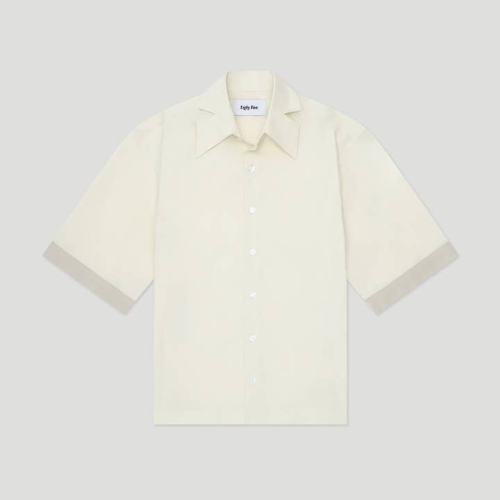 Ecru Button Up Shirt for wholesale by UglyFox LLC