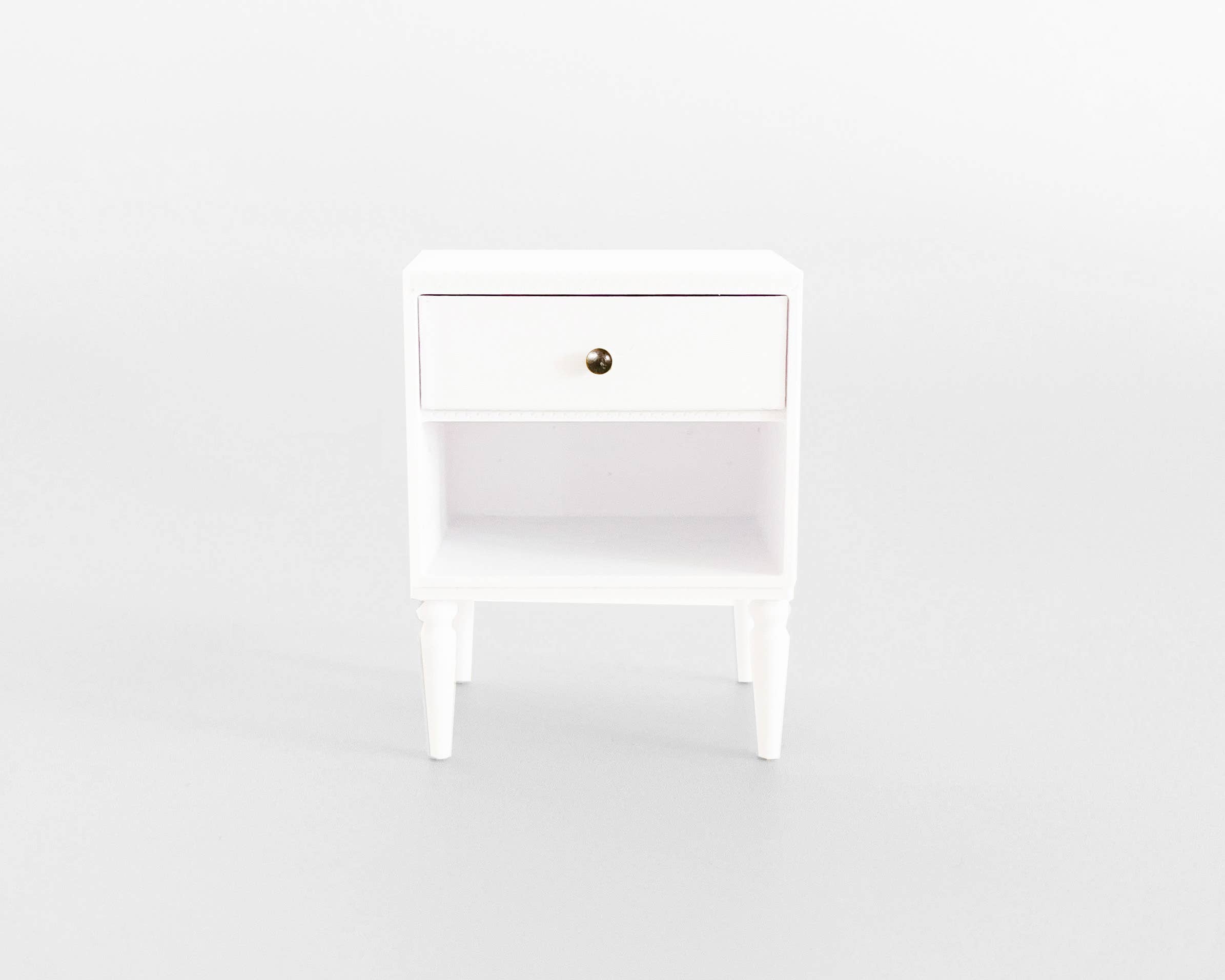 Miniette - Wholesale Doll Accessory Kit - Kids - Miniature Dollhouse Nightstand – Modern Side Table1