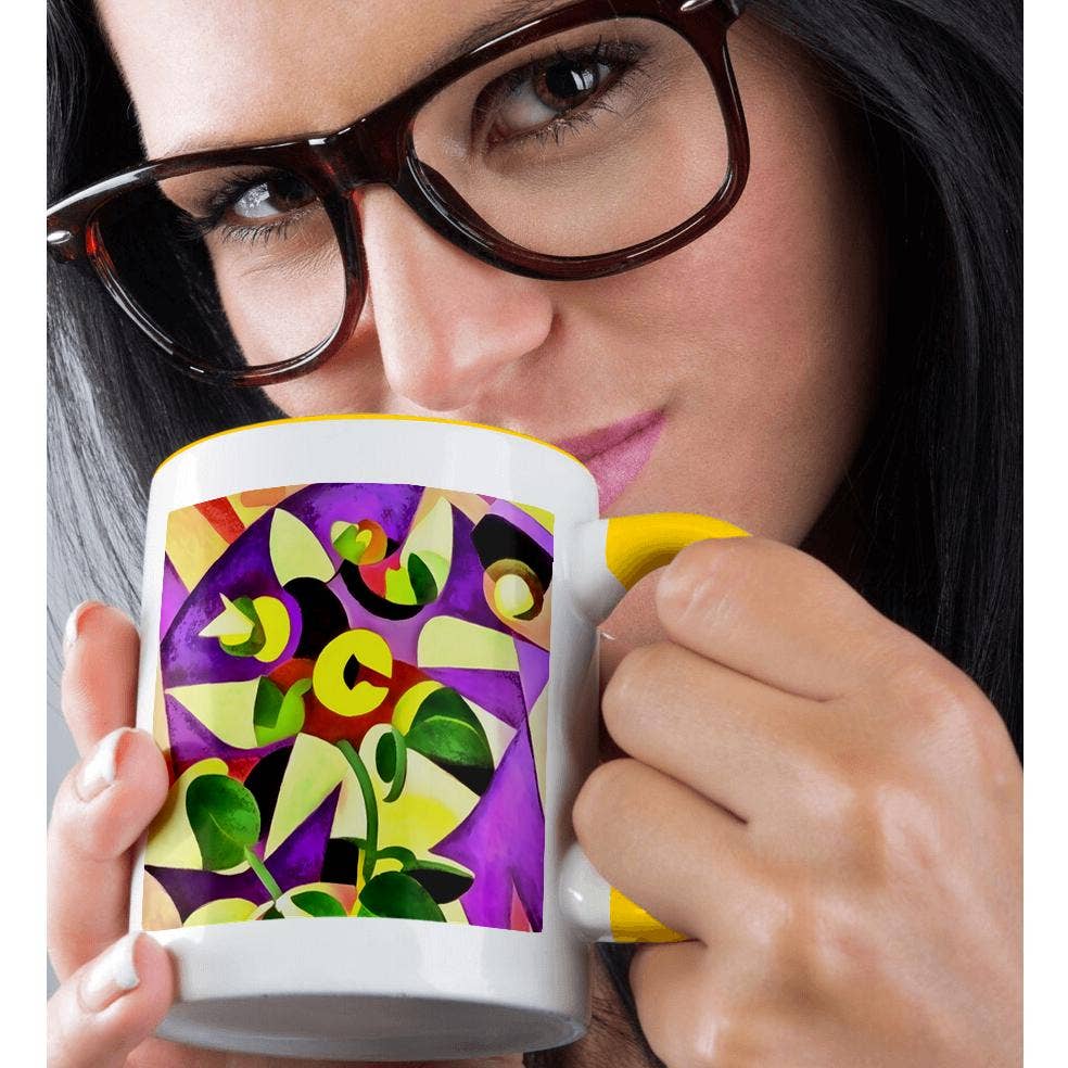 3dRose - Wholesale Coffee Mug - 3dRose, Bizarre Passiflora Flower Geometric Art Abstract, Mug1