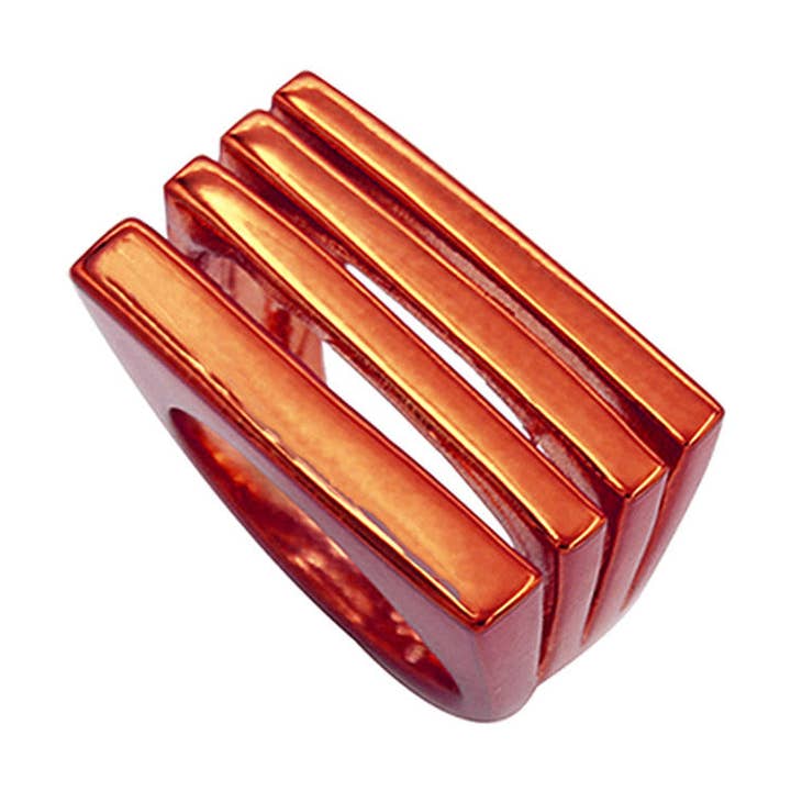 Leah Four In One Stacked Ring - Scarlet for wholesale by Syd and Pia NYC, LLC