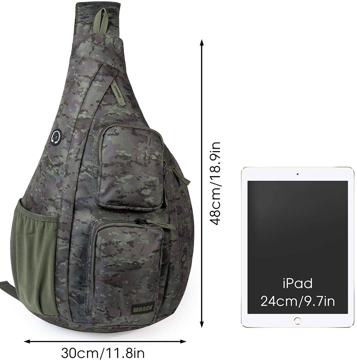 wandf - Vendita all'ingrosso Zaino - Unisex - Zaino da viaggio WANDF 8026 Sling One Strap di grandi dimensioni4