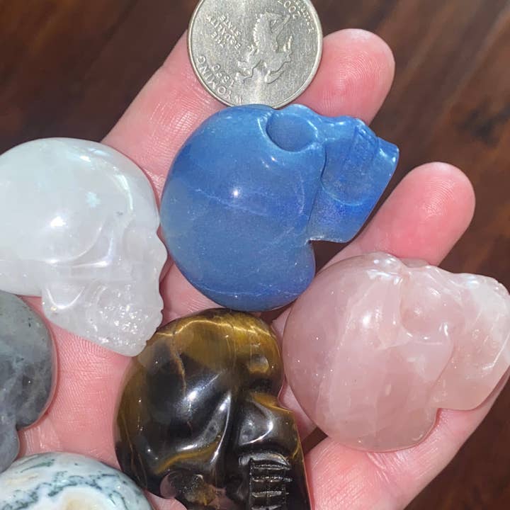 Moon River Designs - Wholesale Spiritual Stone/Crystal - Small Crystal Skulls Mystery Skulls 1.5”4
