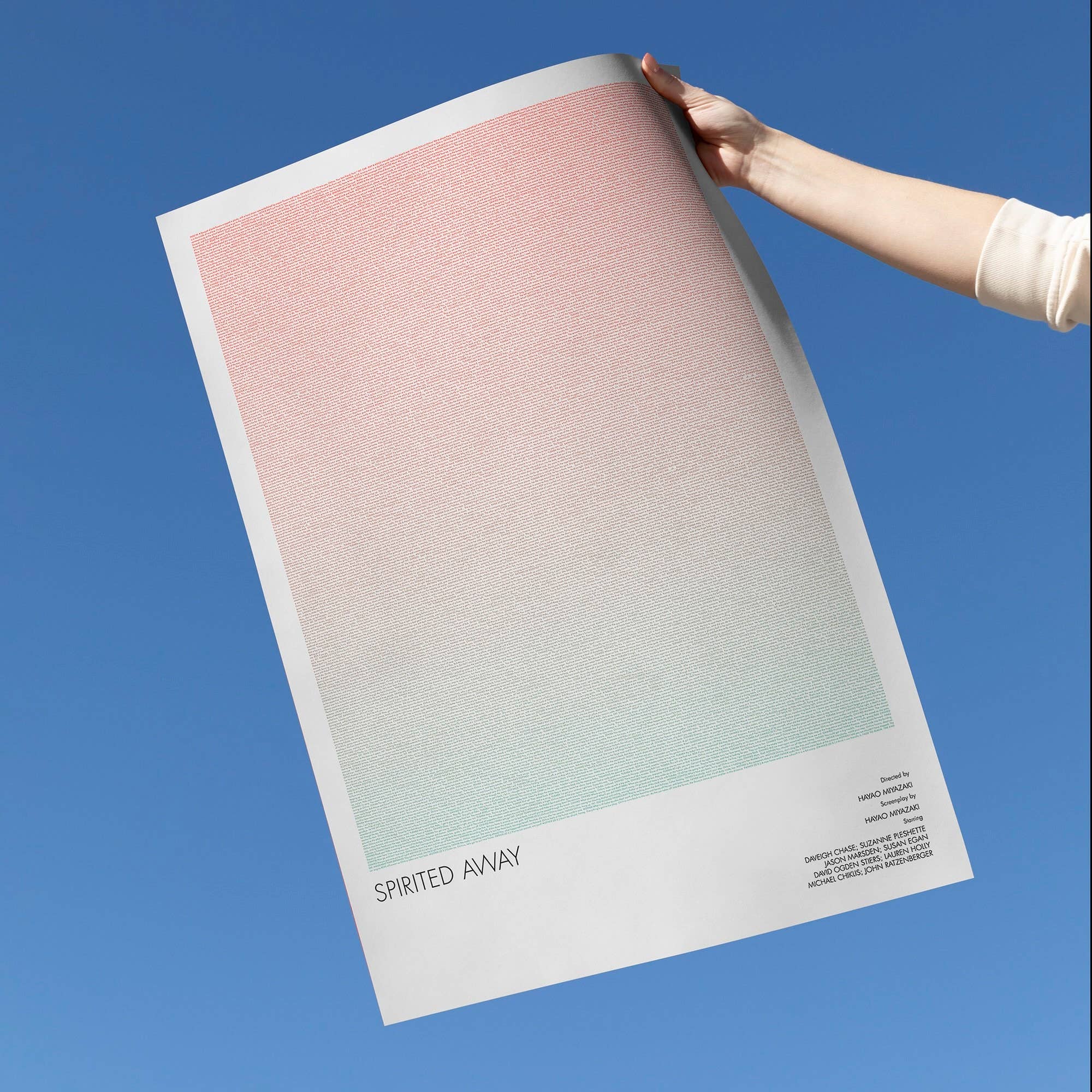 Fade Out Prints – Impressão artística por atacado – Spirited Away Roteiro Poster do Filme8