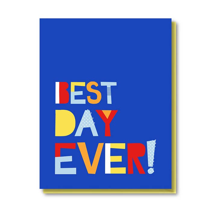 Carte d'anniversaire du meilleur jour pour la vente par doodle bird design