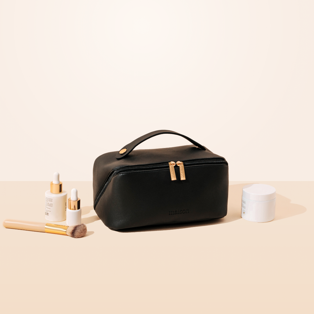 Maison Minimalist - Wholesale Makeup/Cosmetic Bag - SALY | Expandable Travel Makeup Bag22