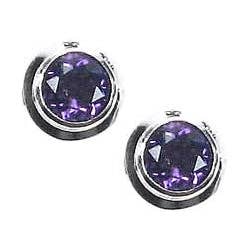 (284IAM) Runda ametistörhängen för wholesale av Vera Wolf