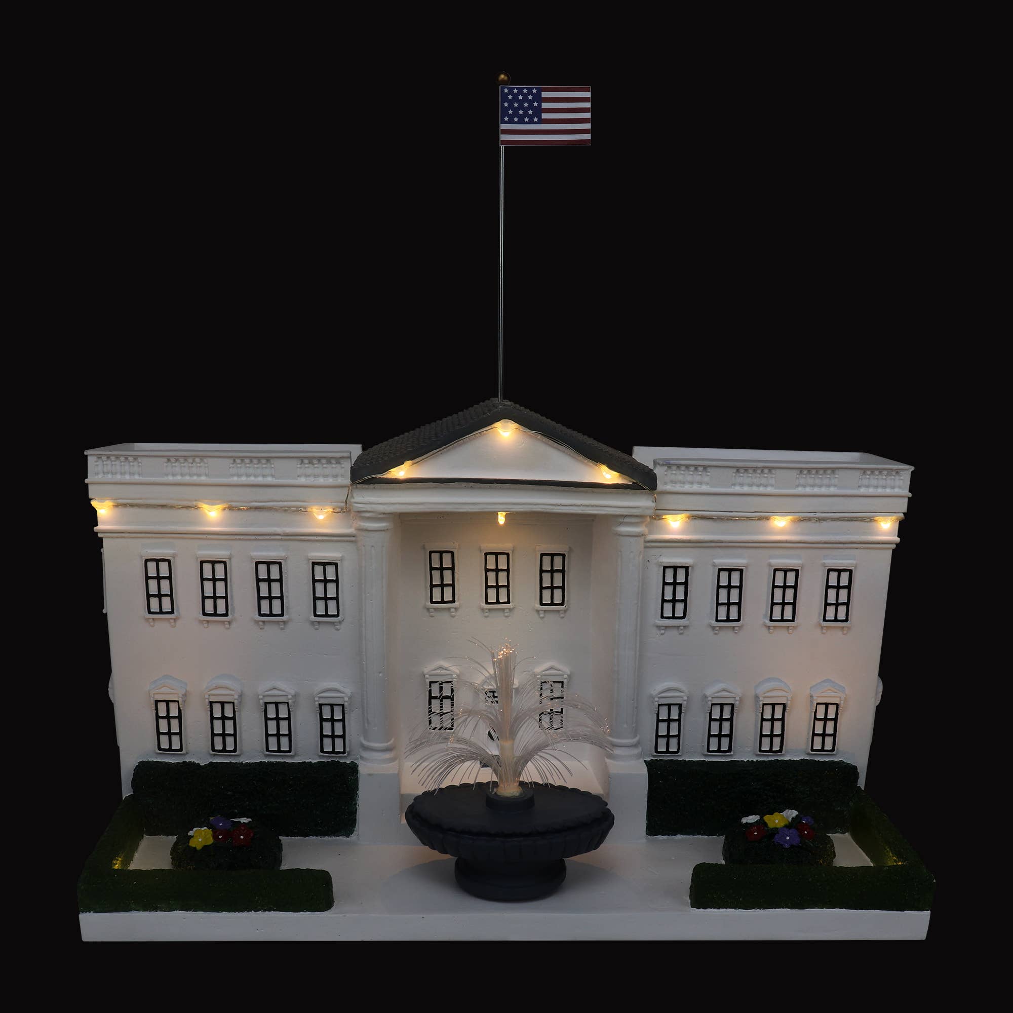 Top Treasures - Vendita all'ingrosso Decorazione natalizia - Villaggio musicale illuminato dalla Casa Bianca4