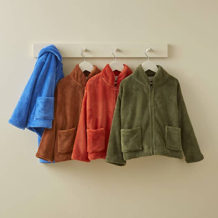 Sylvie Thiriez – Engroshandel Jakke - Unisex – Børns orange polare jakke2