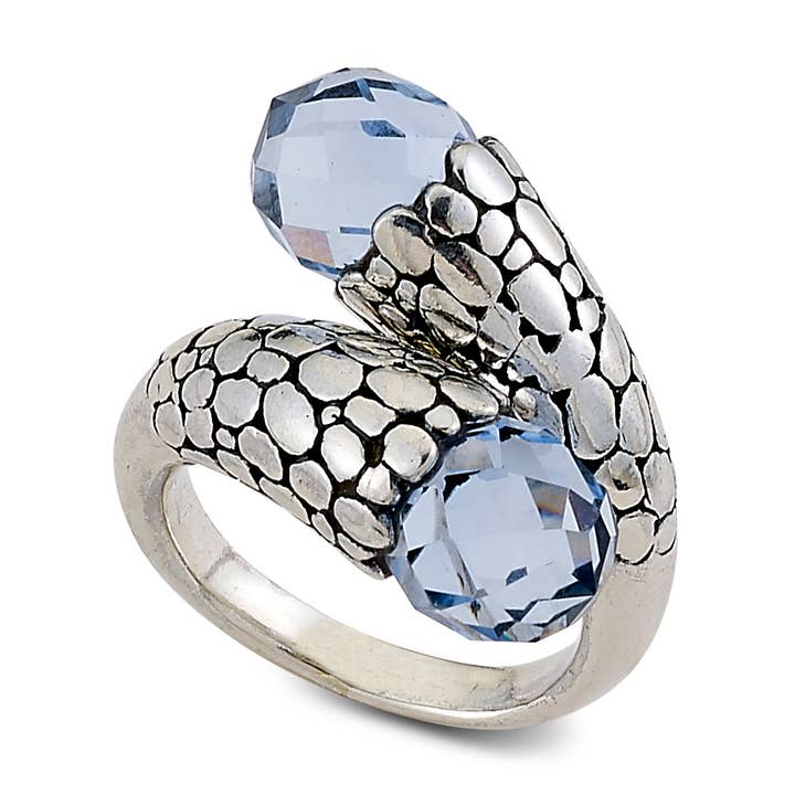 SS Blue Quartz Ring för wholesale av Eli Pebble