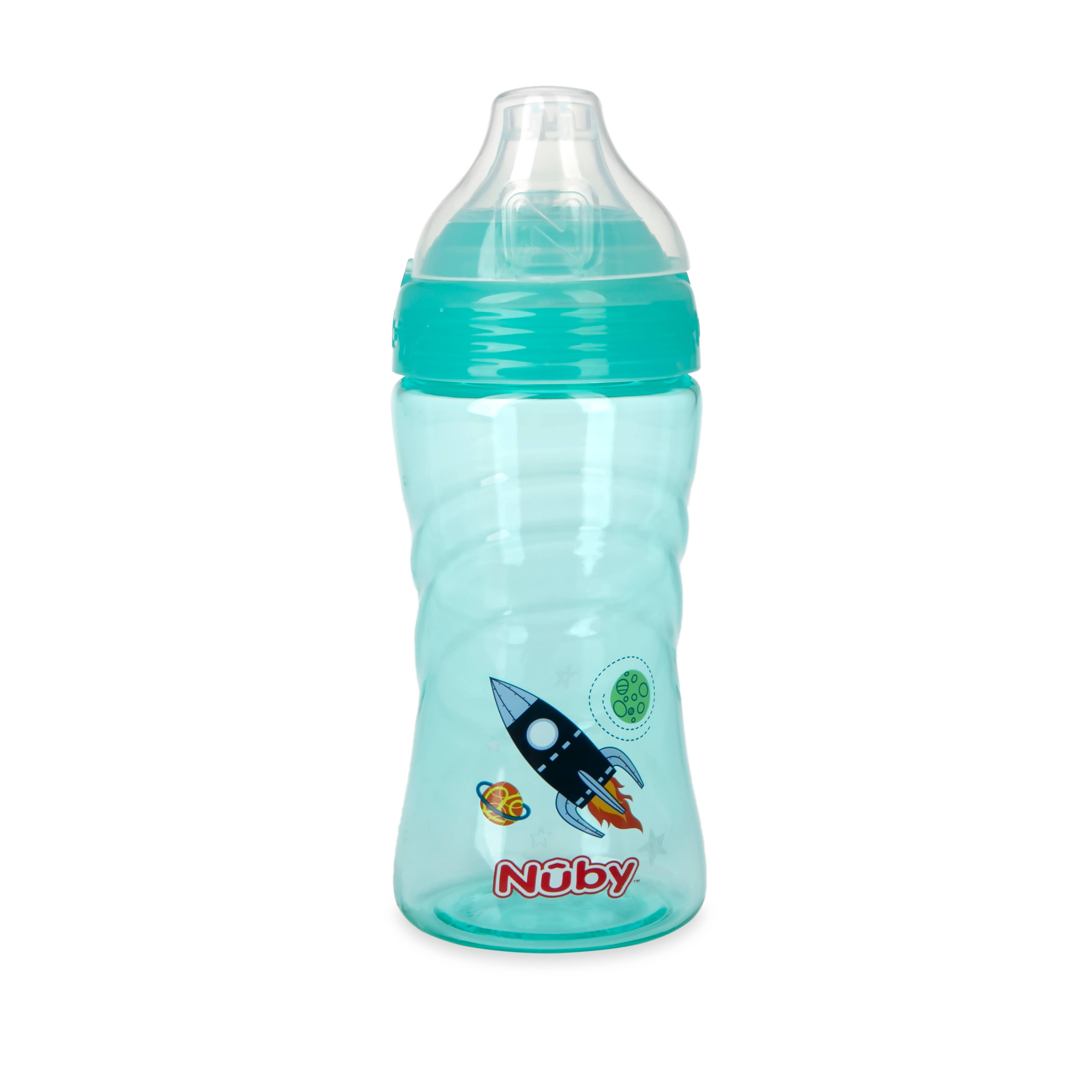 Nuby - Vente Verre/tasse – enfant et bébé - No Spill Sip It Sport Sipper, fusée et licorne 12 oz8