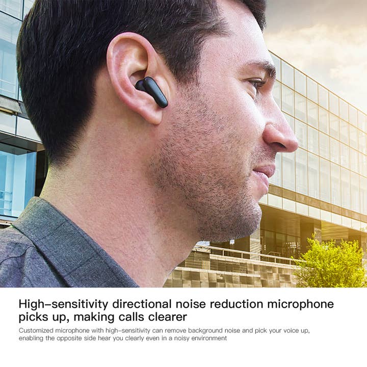 White TWS Bluetooth Earphone ORSEN T3 with wireless charging case, for wholesale on Faire15