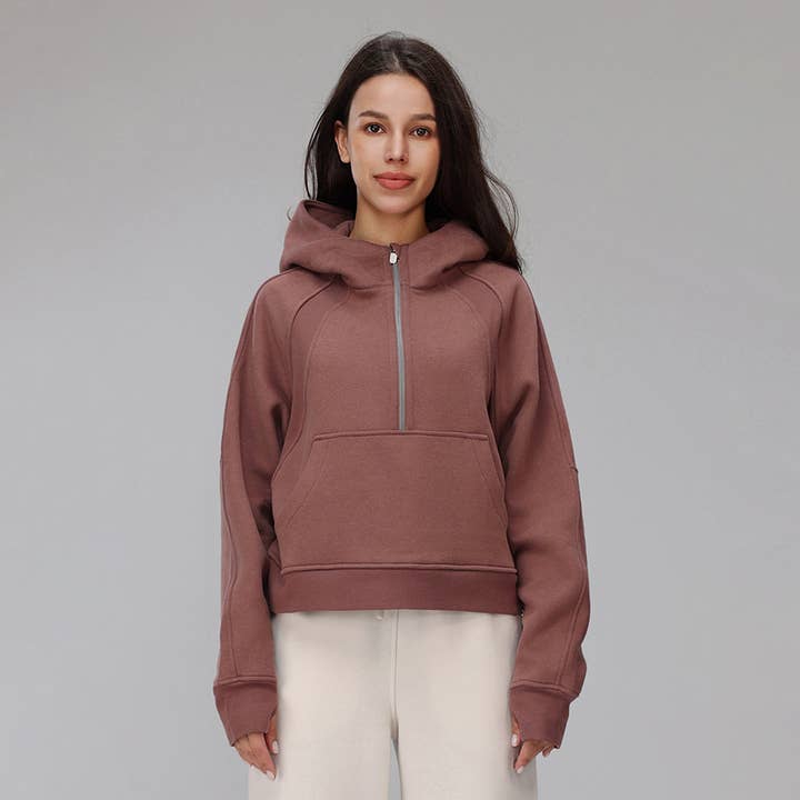 Sodalemon - Wholesale Hoodie - Women's - Women Cropped Fleece Hooded Hoodie18