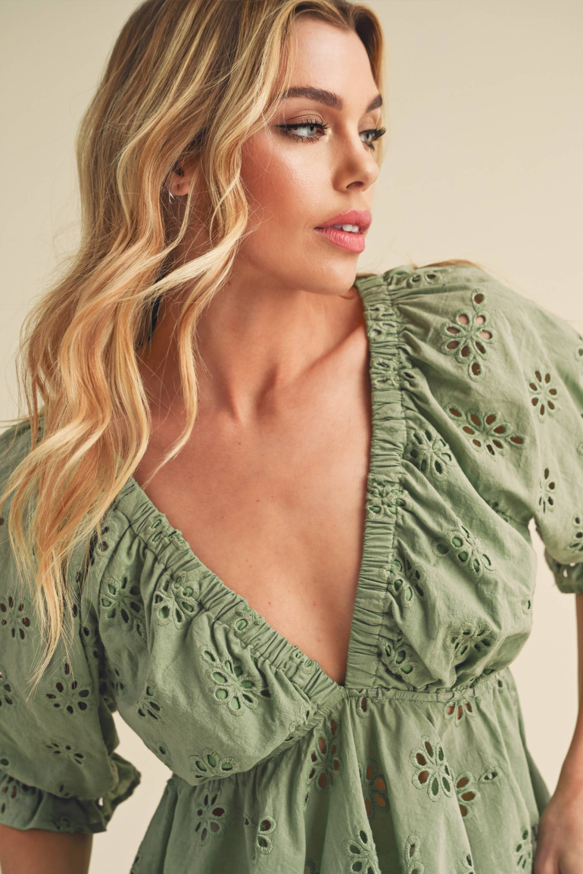 AEMI + CO - Vente Chemisier – femme - 8290DK Haut Brodé à Œillets Hazle 525