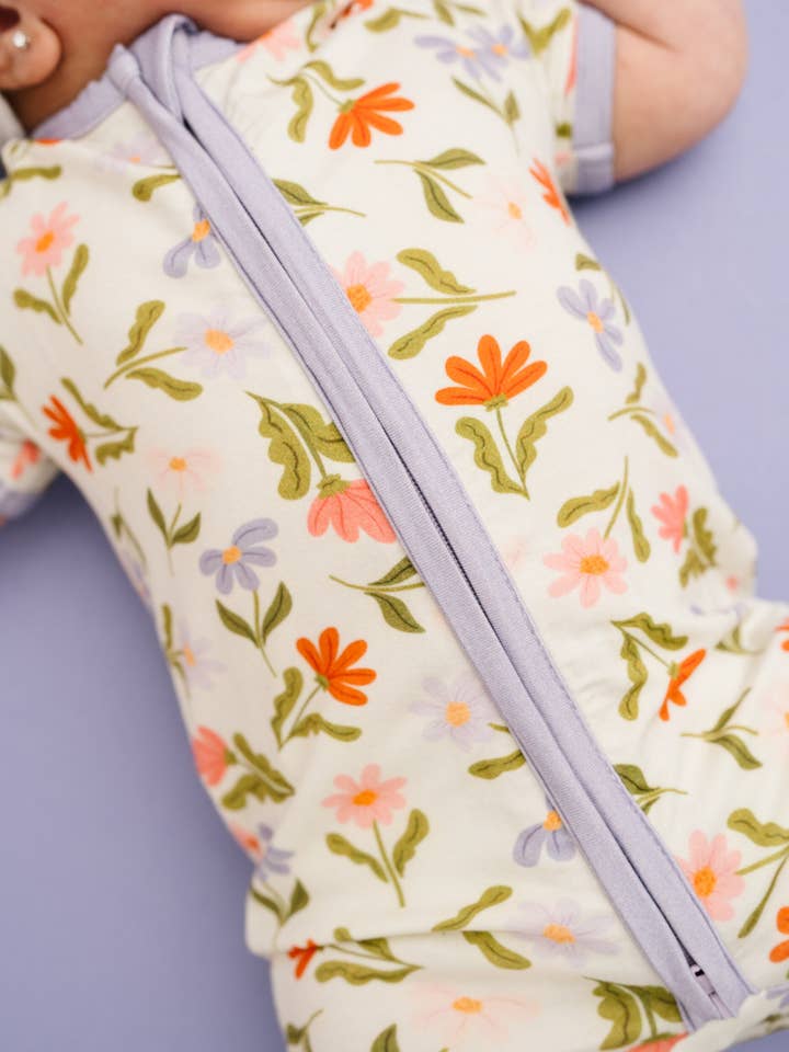 Little One Shop - Wholesale Jumpsuit - Baby - Daisy Daydream Bamboo Short Romper